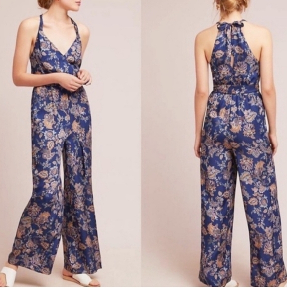 Ett&tea floral jumpsuit Anthropologie - Picture 1 of 3